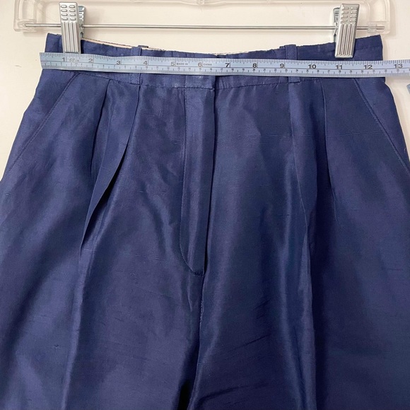 Rare 1970s Emilio Bravini Vintage 100% Silk tailored pants. - Picture 6 of 13